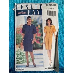 Butterick Sewing pattern 5408 dress suit 1980s sz 18 20 22